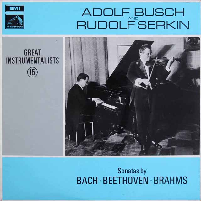 ブッシュ、ゼルキンのブラームス/ヴァイオリンソナタ第1番ほか　英EMI　3517　LP レコード