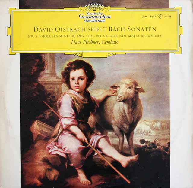 【モノラル】　オイストラフのバッハ/ヴァイオリンソナタ第5、6番 　独DGG　3517　LP レコード