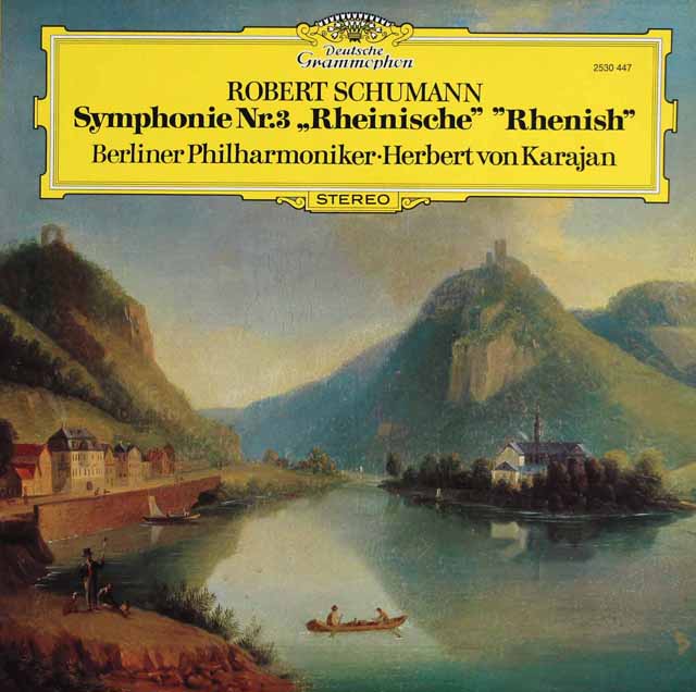 カラヤンのシューマン/交響曲第3番「ライン」　独DGG　3517　LP レコード