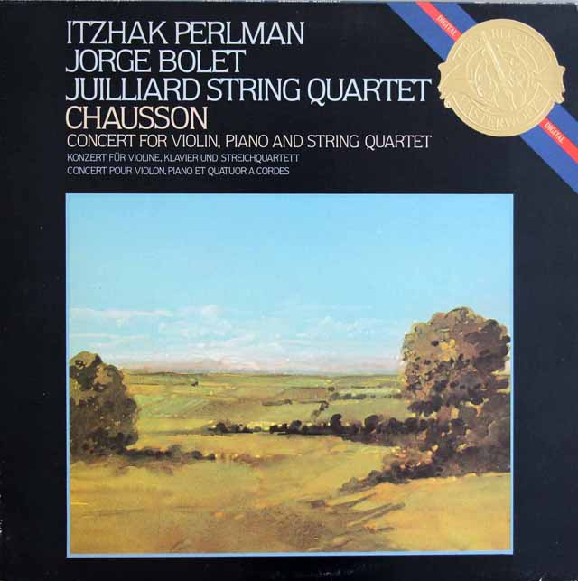 パールマン&ボレットらのショーソン/ヴァイオリン、ピアノと弦楽四重奏のためのコンセール　蘭CBS　3517　LP レコード