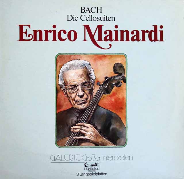マイナルディのバッハ/無伴奏チェロ組曲全集 　独eurodisc　3517　LP レコード