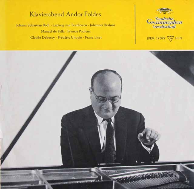 フォルデス/ピアノリサイタル　独DGG　3518　LP レコード