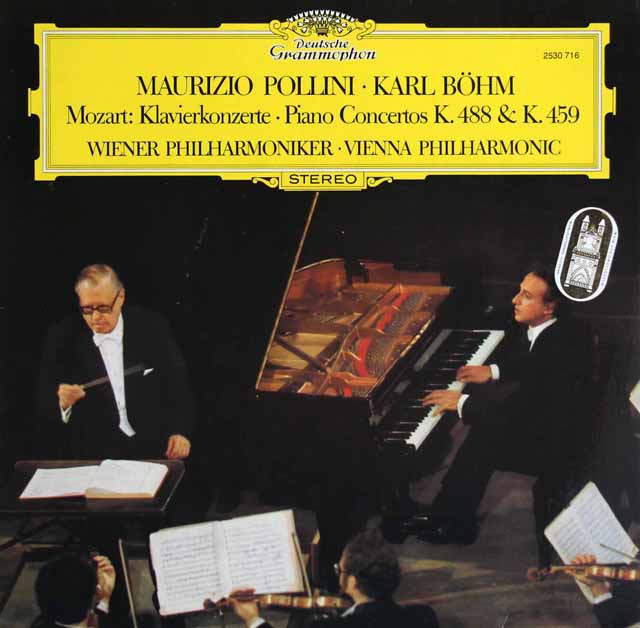 ポリーニ、ベームのモーツァルト/ピアノ協奏曲第19、23番　独DGG　3518　LP レコード