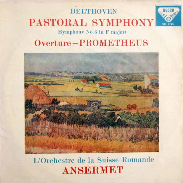 【オリジナル盤】　アンセルメのベートーヴェン/交響曲第6番「田園」ほか　英DECCA　3518　LP レコード