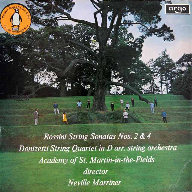 マリナーのロッシーニ/弦楽のためのソナタ第2、4番ほか　英argo　3518　LP レコード
