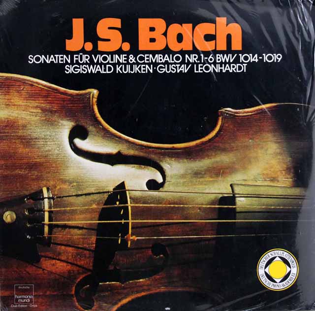 【未開封】　クイケン、レオンハルトのバッハ/ヴァイオリンとチェンバロのためのソナタ集　独HM　3518　LP レコード