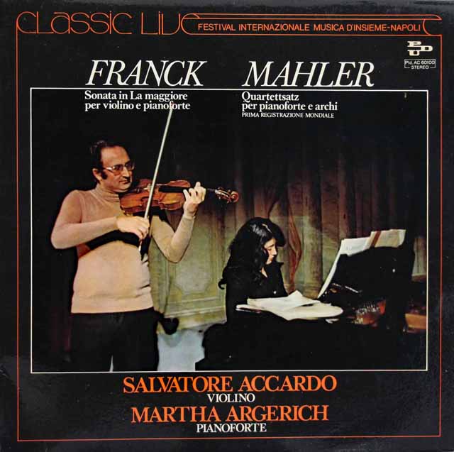 アッカルド、アルゲリッチのフランク/ヴァイオリンソナタ イ短調ほか　伊PDU　3518　LP レコード