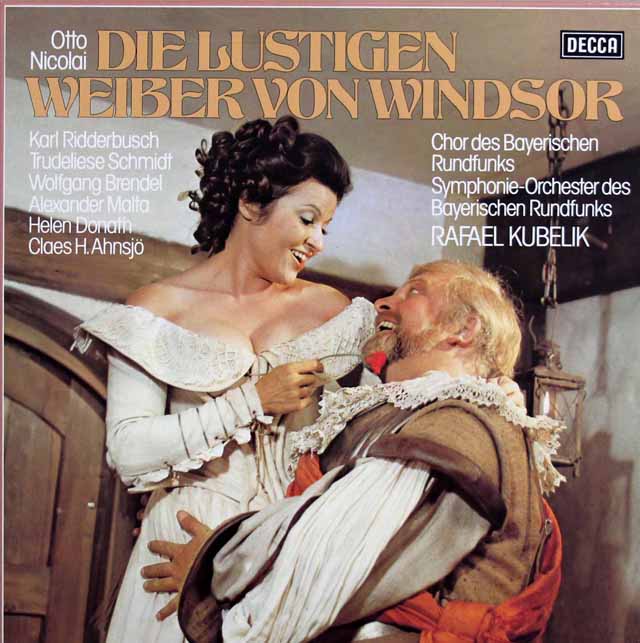 クーベリックのニコライ/歌劇「ウィンザーの陽気な女房たち」全曲　独DECCA　3518　LP レコード