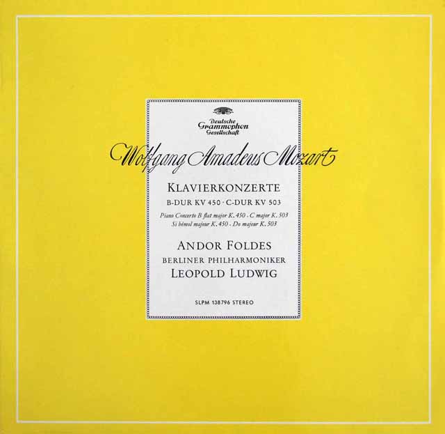 フォルデス、ルートヴィヒのモーツァルト/ピアノ協奏曲第15、25番　独DGG　3519　LP レコード