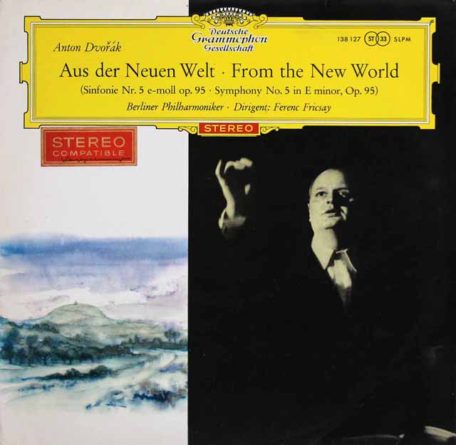 【赤ステレオ、独最初期盤】　フリッチャイのドヴォルザーク/交響曲第9番「新世界より」　独DGG　3519　LP レコード