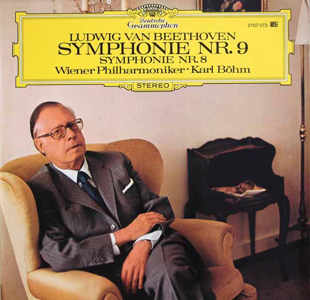 ベームのベートーヴェン/交響曲第8&9番「合唱付き」　独DGG　3519　LP レコード