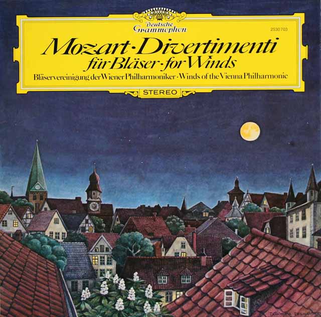 ウィーン・フィル管楽合奏団のモーツァルト/ディヴェルティメント第3、4番ほか　独DGG　3519　LP レコード