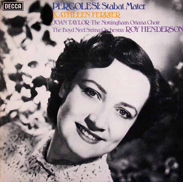 フェリアらのペルゴレージ/スターバト・マーテル　英DECCA　3519　LP レコード