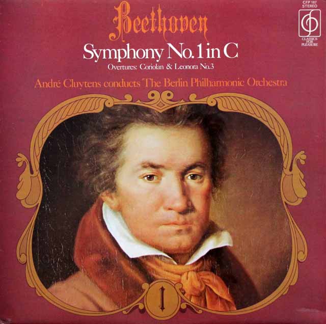 クリュイタンスのベートーヴェン/交響曲第1番ほか　英CFP　3519　LP レコード