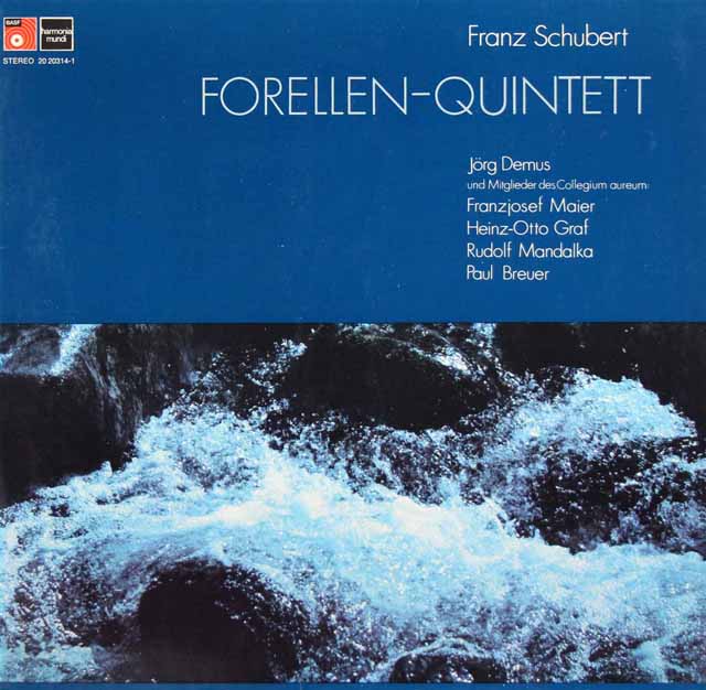 デームス&コレギウム・アウレウムのメンバーによるシューベルト/「鱒」　独BASF/HM　3519　LP レコード