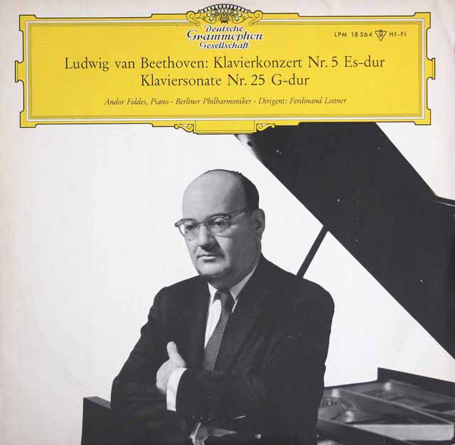 フォルデスのベートーヴェン/ピアノ協奏曲第5番「皇帝」ほか　独DGG　3520　LP レコード