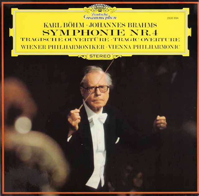 ベームのブラームス/交響曲第4番ほか　独DGG　3520　LP レコード