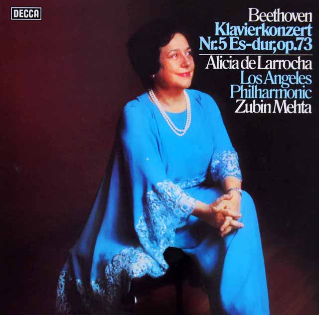 ラローチャ&メータのベートーヴェン/ピアノ協奏曲第5番「皇帝」　独DECCA　3520　LP レコード