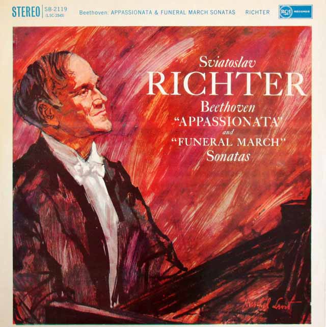 【オリジナル盤】　リヒテルのベートーヴェン/ピアノソナタ「熱情」&「葬送」　英RCA　3520　LP レコード
