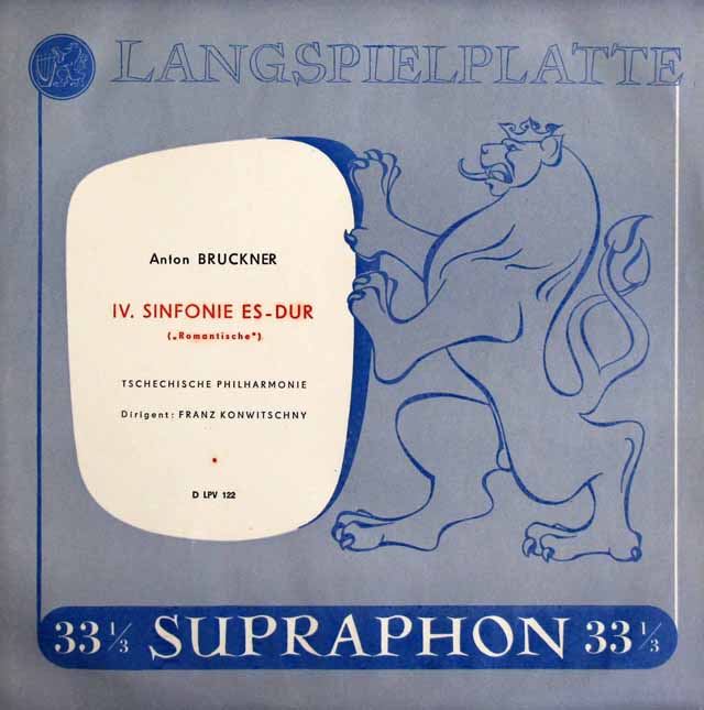 コンヴィチュニーのブルックナー/交響曲第4番「ロマンティック」　チェコスロヴァキアSUPRAPHON   3520　LP レコード
