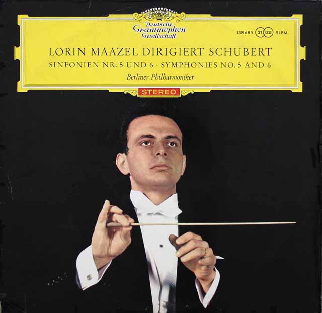 【赤ステレオ、独最初期盤】　マゼールのシューベルト/交響曲第5、6番　独DGG　3521　LP レコード