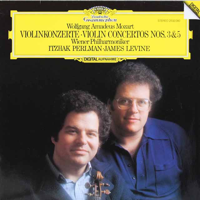 パールマン、レヴァインのモーツァルト/ヴァイオリン協奏曲第3、5番　独DGG　3521　LP レコード