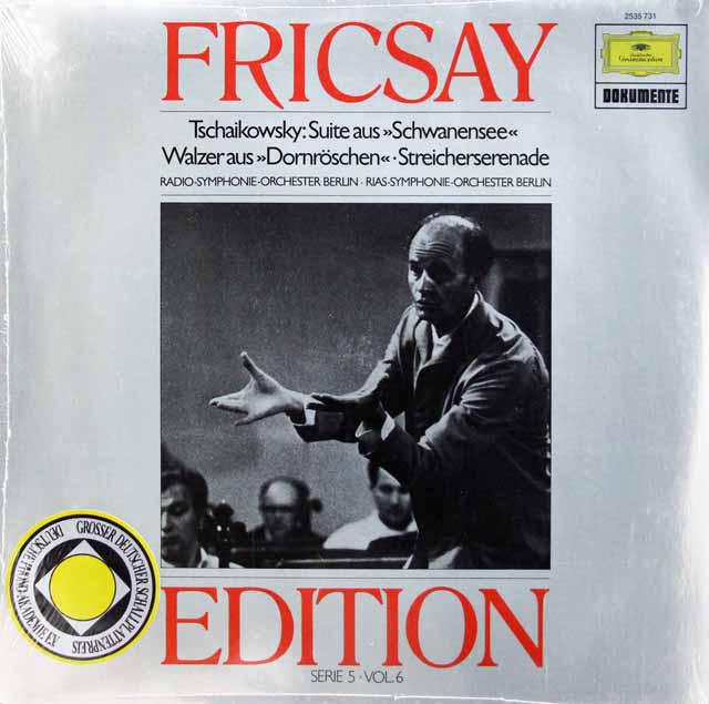 【未開封、フリッチャイ・エディション】　フリッチャイのチャイコフスキー/バレエ組曲「白鳥の湖」ほか　独DGG　3521　LP レコード