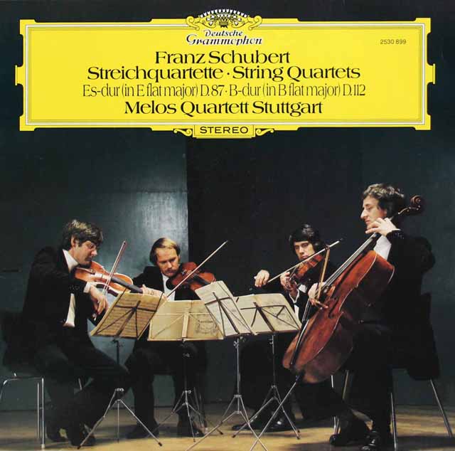 メロス四重奏団のシューベルト/弦楽四重奏曲第8、10番　独DGG　3521　LP レコード