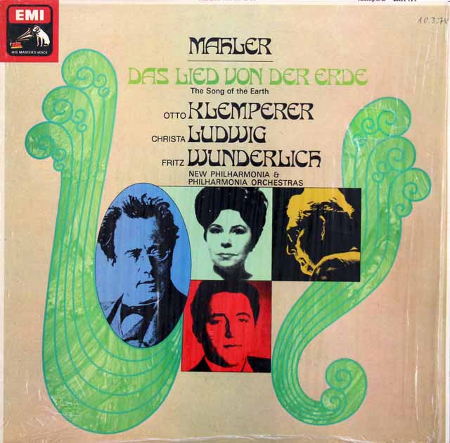 クレンペラーのマーラー/「大地の歌」　英EMI　3521　LP レコード