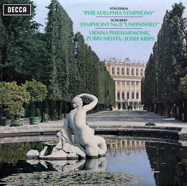 【オリジナル盤】　クリップスのシューベルト/交響曲第8（7）番「未完成」ほか　英DECCA　3521　LP レコード