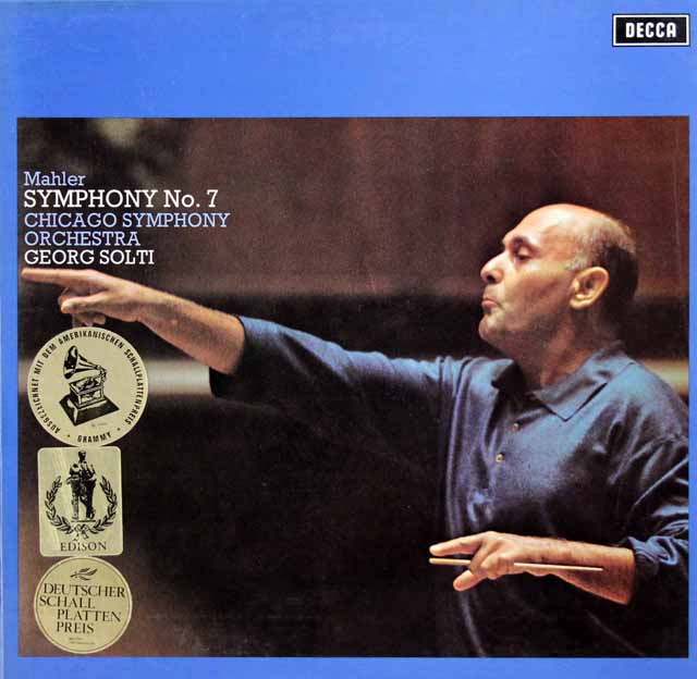 ショルティのマーラー/交響曲第7番　独DECCA　3521　LP レコード