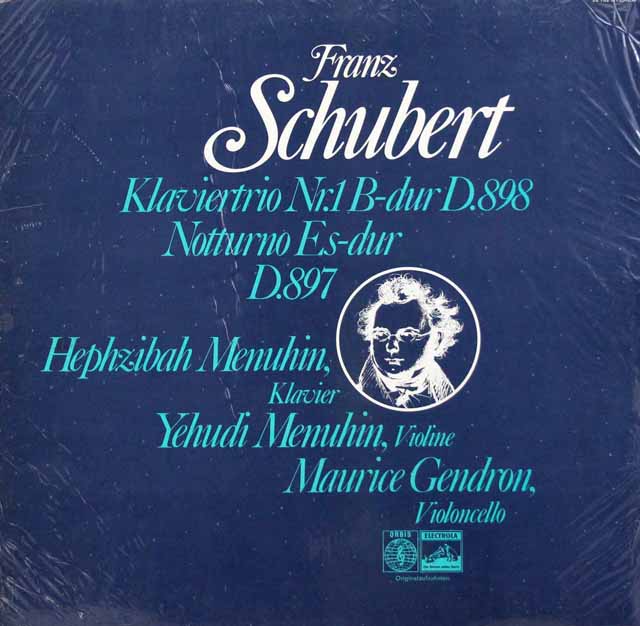 LP レコード メニューイン兄妹とジャンドロンのシューベルト/ピアノ三重奏曲第1番 独ORBIS 3521