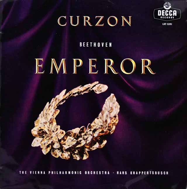 カーゾン、クナッパーツブッシュのベートーヴェン/ピアノ協奏曲第5番「皇帝」　英DECCA　3522　LP レコード