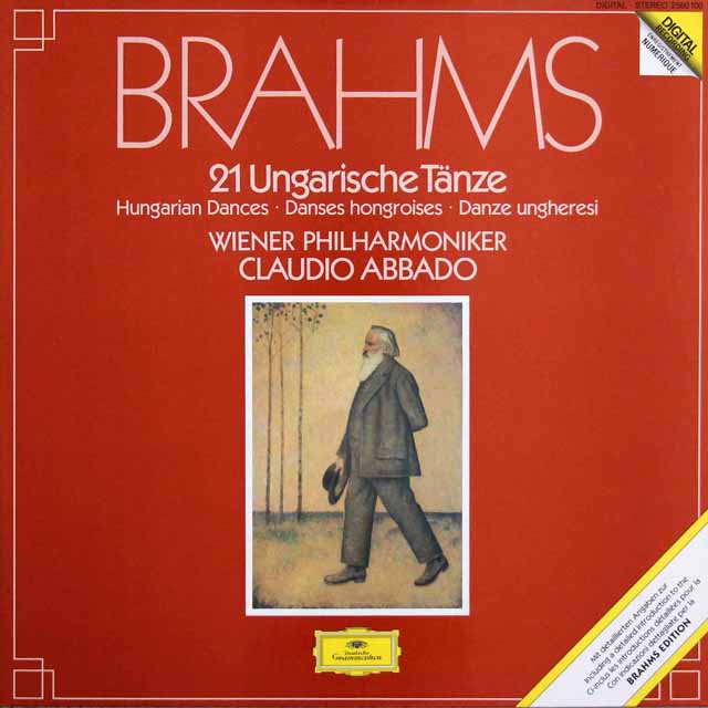 アバドのブラームス/ハンガリー舞曲集　独DGG　3522　LP レコード