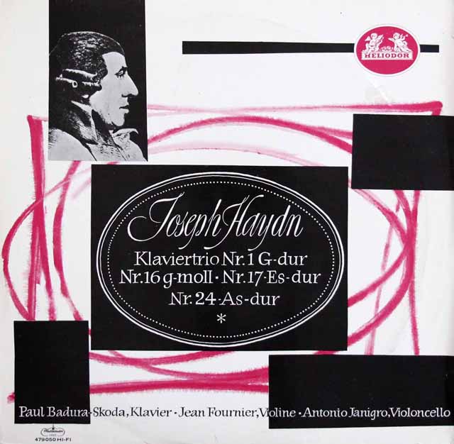 スコダ、J.フルニエ、ヤニグロのハイドン/ピアノ三重奏曲第1、16、17番　独HELIODOR　3522　LP レコード