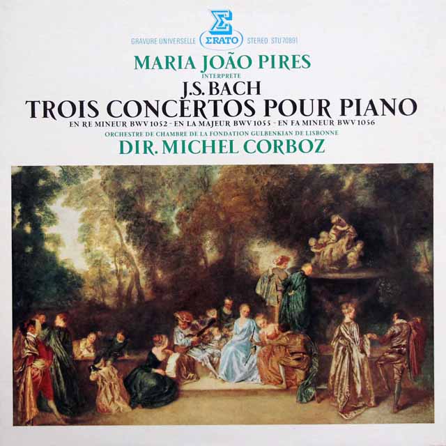 ピレシュ、コルボのバッハ/ピアノ協奏曲第1、4、5番　仏ERATO　3522　LP レコード