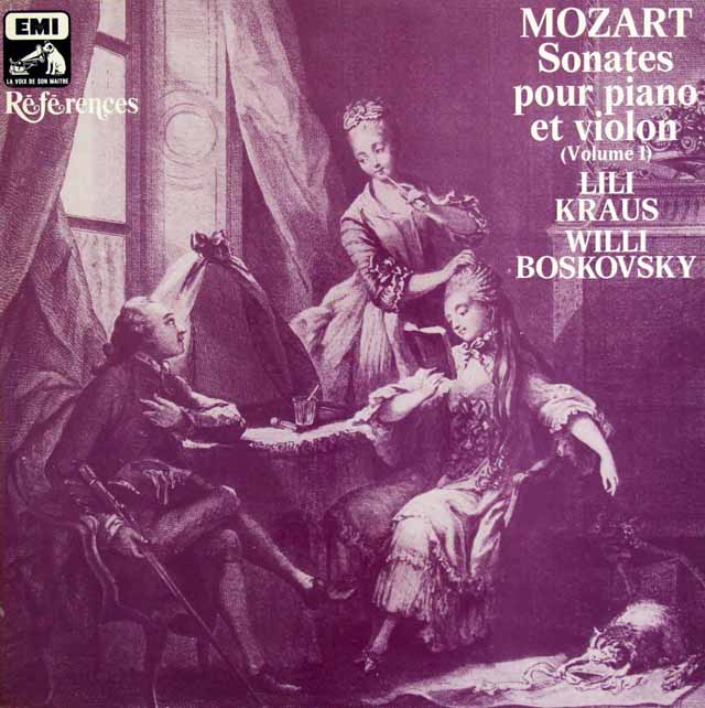 ボスコフスキー、リリー・クラウスのモーツァルト/ヴァイオリンソナタ集　第1巻　仏EMI（VSM）　3522　LP レコード