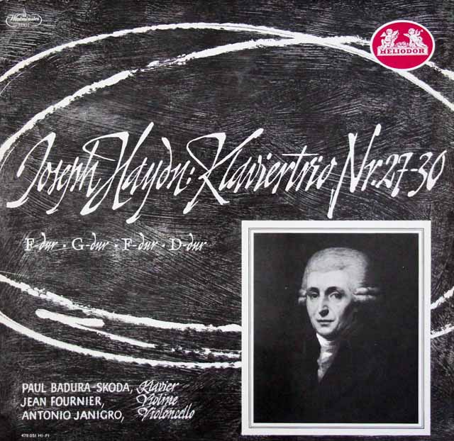 スコダ、J.フルニエ、ヤニグロのハイドン/ピアノ三重奏曲第27～30番　独HELIODOR　3523　LP レコード