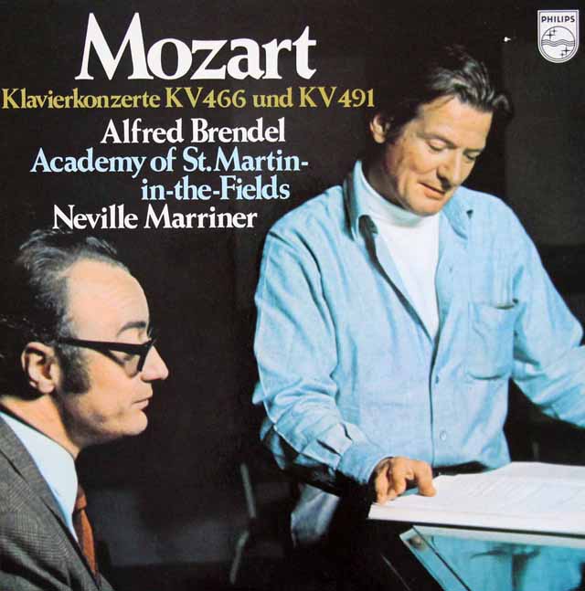 ブレンデル、マリナーのモーツァルト/ピアノ協奏曲第20、24番　蘭PHILIPS　3523　LP レコード