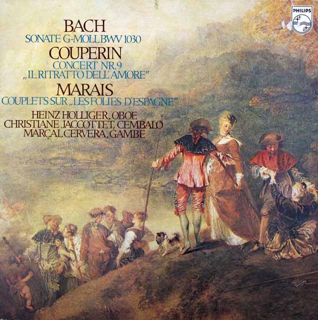 【サンプル盤】　ホリガーのバッハ/オーボエとチェンバロのためのソナタほか　蘭PHILIPS　3523　LP レコード