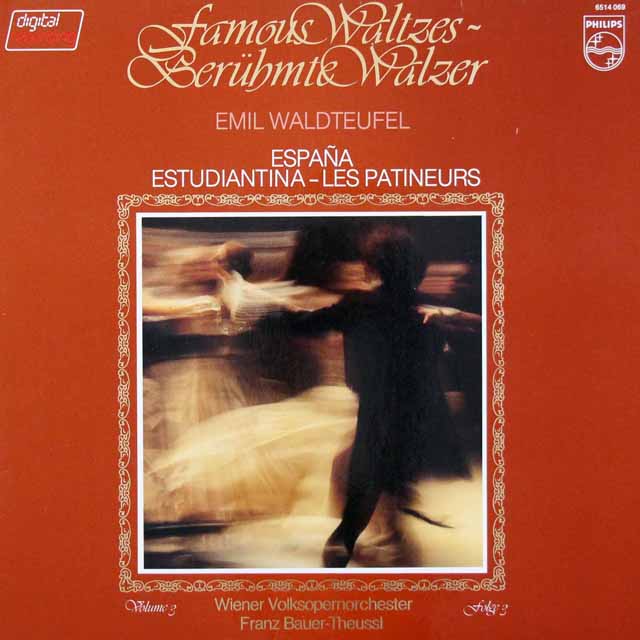 バウアーのワルトトイフェル/「スケーターズ・ワルツ」ほかワルツ集　蘭PHILIPS　3523　LP レコード