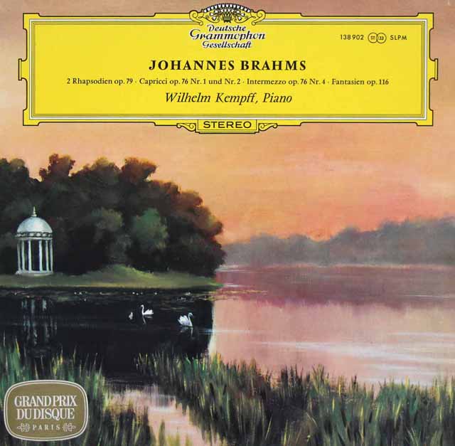 ケンプのブラームス/「2つのラプソディ」ほか　独DGG　3524　LP レコード