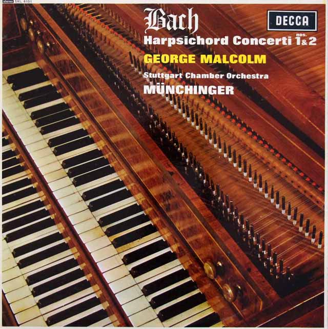 マルコム、ミュンヒンガーのバッハ/チェンバロ協奏曲第1、2番　英DECCA　3524　LP レコード