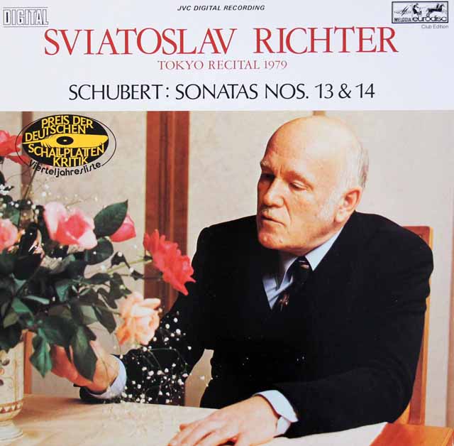 リヒテルのシューベルト/ピアノソナタ（東京リサイタル1979）　独eurodisc　3524　LP レコード