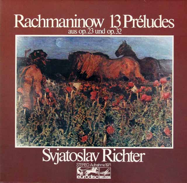 リヒテルのラフマニノフ/前奏曲集　独eurodisc　3524　LP レコード