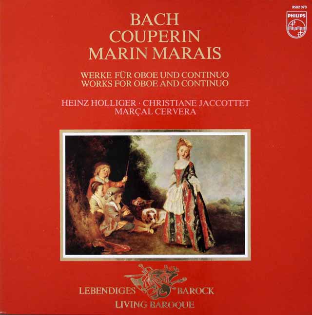 ホリガー、ジャコッテのバッハ/オーボエソナタほか　蘭PHILIPS　3524　LP レコード