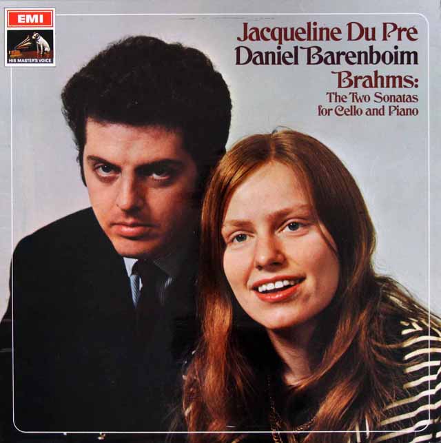 デュ・プレ、バレンボイムのブラームス/チェロソナタ第1、2番　英EMI　3524　LP レコード