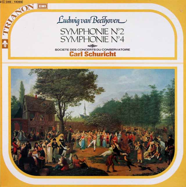 シューリヒトのベートーヴェン/交響曲第2、4番　仏TRIANON　3524　LP レコード