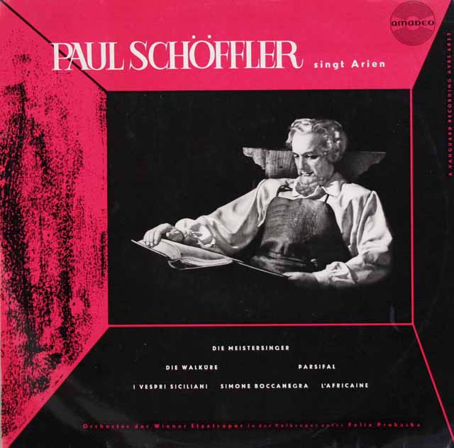 パウル・シェフラー、オペラアリアを歌う　オーストリアamadeo　3524　LP レコード