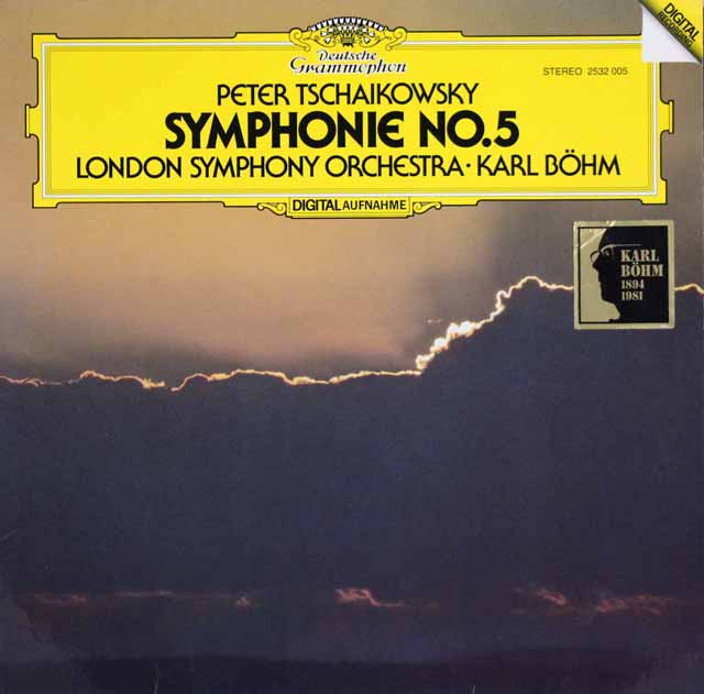 ベームのチャイコフスキー/交響曲第5番　独DGG　3525　LP レコード